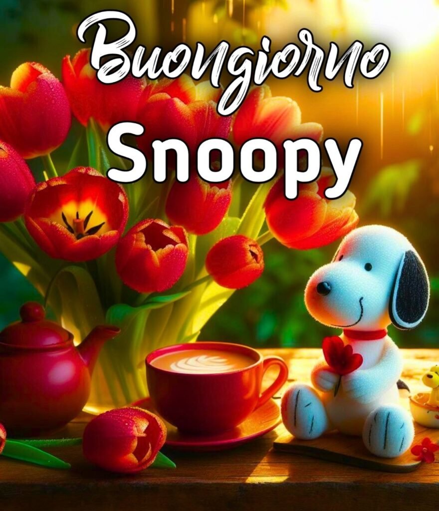 Abbraccio Buongiorno Snoopy