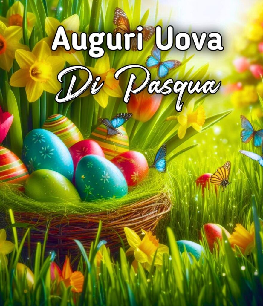 Auguri Di Buona Pasqua Con Uovo Cioccolata Grande