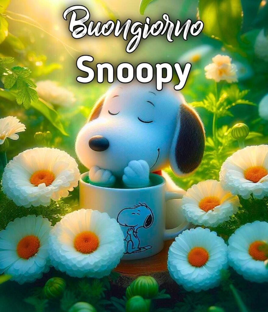 Buongiorno Divertente Snoopy