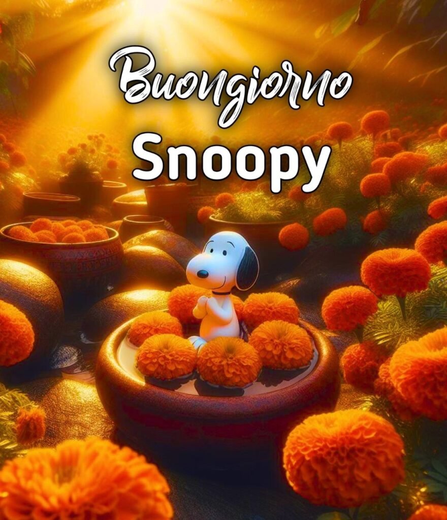 Buongiorno Snoopy Divertente