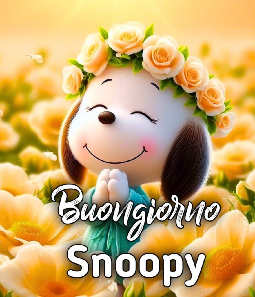 Snoopy Buongiorno Gif