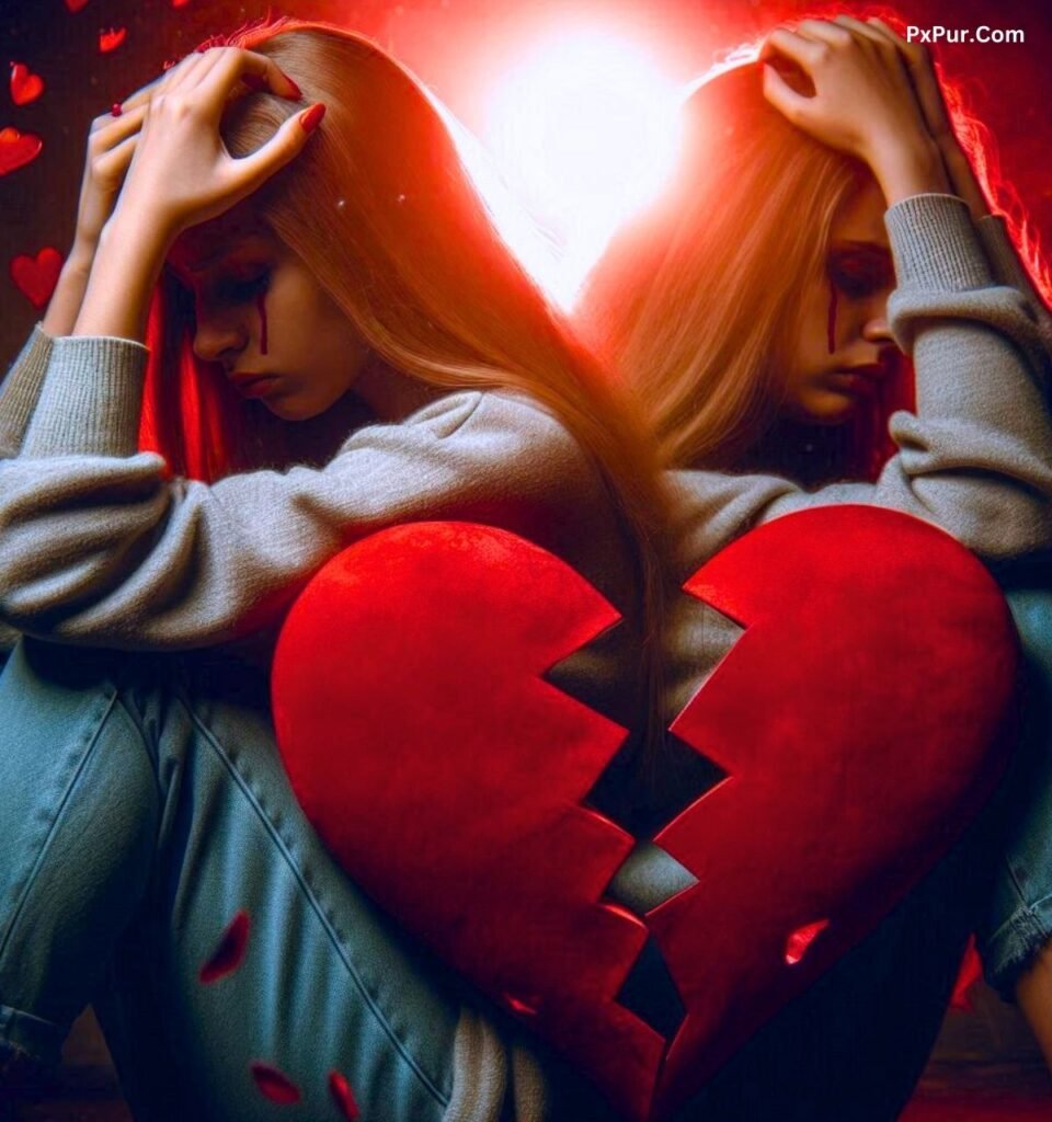 Broken Heart Dp Girl Sad